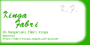 kinga fabri business card
